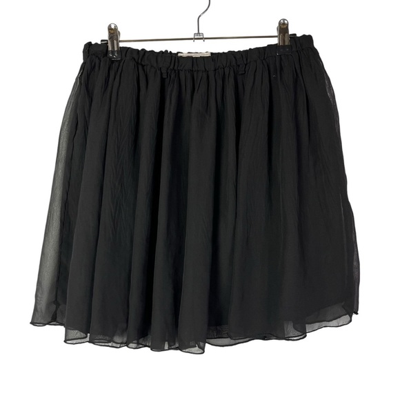 Adam Levine Black Chiffon Layered Y2K Mini Skirt XL - Picture 1 of 3